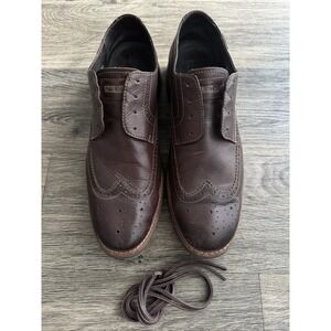 Pikolinos Mens Dress Shoes Sz 12 Brown Leather Round Toe Lace Up Wingtip Oxfords